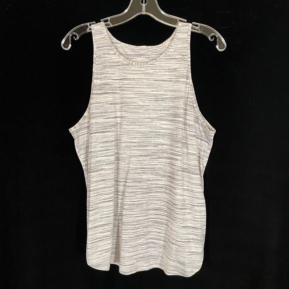 Lululemon Open Up Tank Tie Back Cut Out Space Dye White Gray 10 - Picture 3 of 5